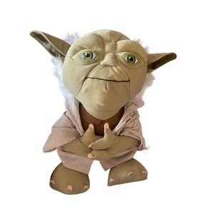 Underground Toys 2012 Star Wars Super Deluxe Talking Yoda Plush Stuffed Toy 14"